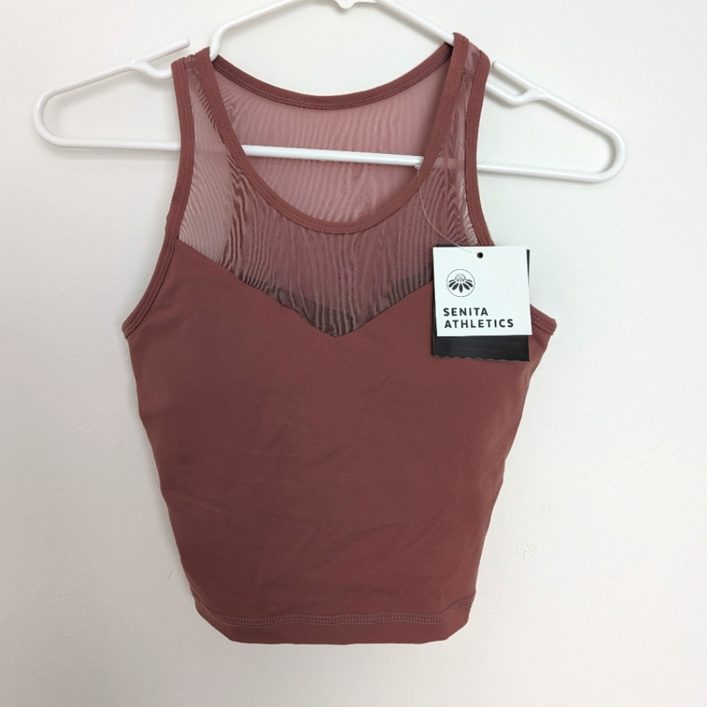 Senita Athletics Mesh Crop Top Size X-Small